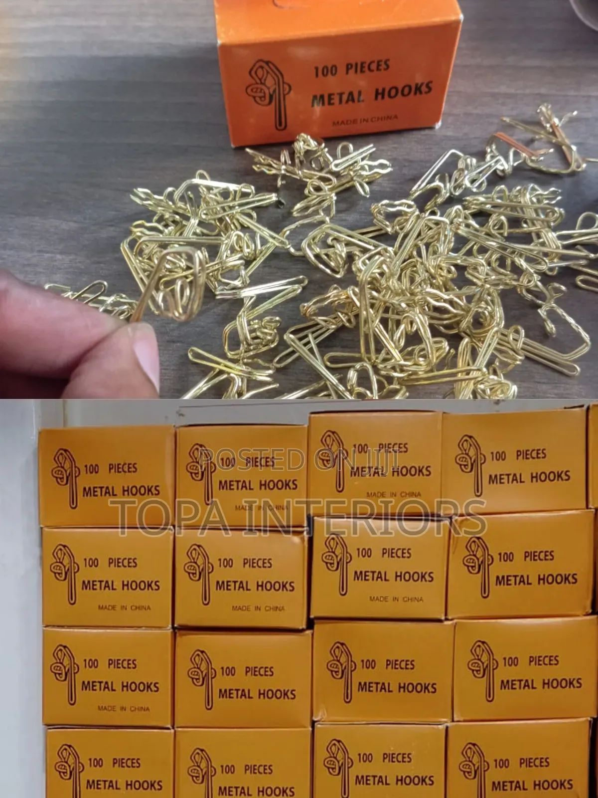 100 Pieces Box Metal Curtain Rings
