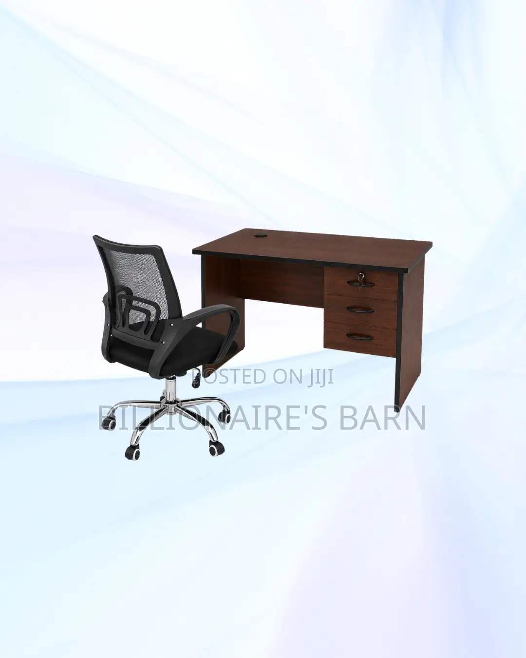 Practical 1m Desk and Secretarial Mesh Chair for Daily Work
