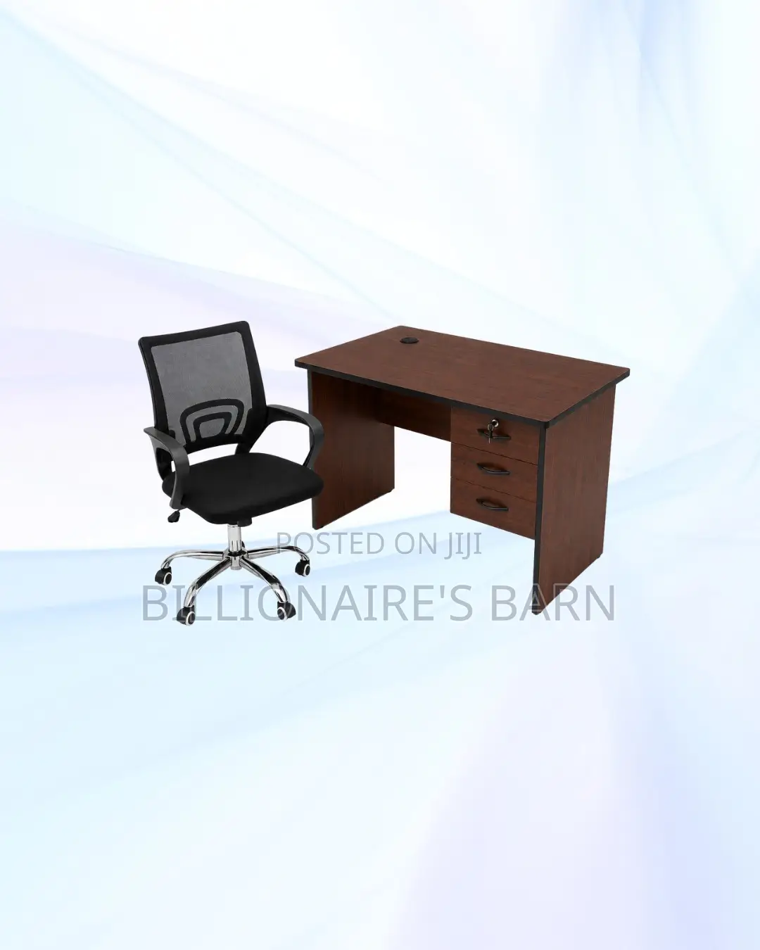 Practical 1m Desk and Secretarial Mesh Chair for Daily Work