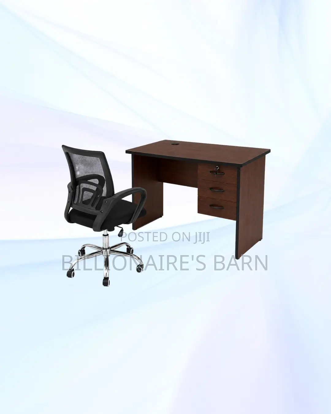 Practical 1m Desk and Secretarial Mesh Chair for Daily Work