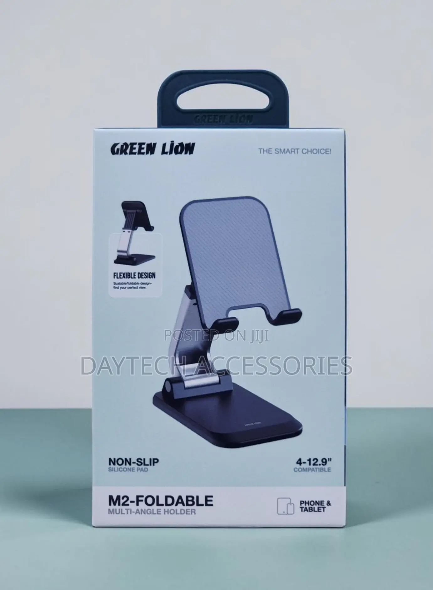 Green Lion M2- Foldable Multi-Angle Phone Holder Black Gngx49hldbk.
