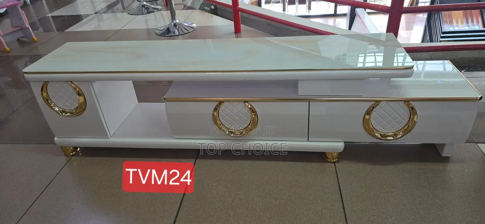 Modern TV Stand Glass Top