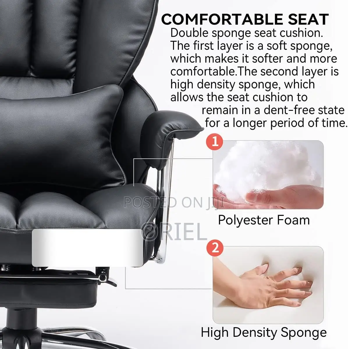 Office Chair Executive Leather Office High-Back Chair