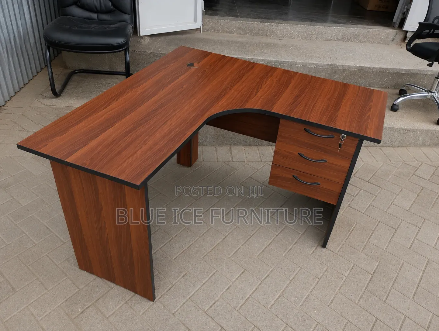 Wooden Lshape Office Desk