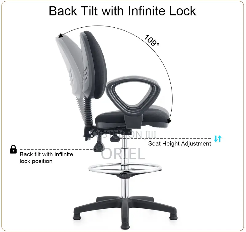 Office Chair : Office Swivel Fabric Chair With Footrest