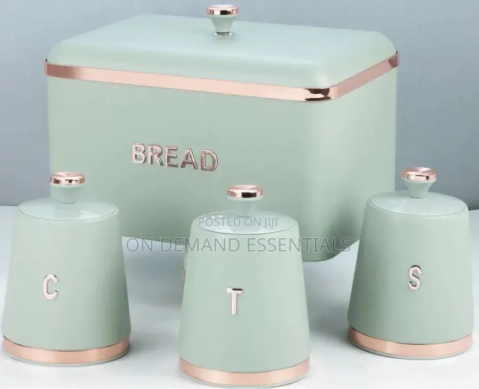 Large 15Litre Storage Bread Bin Capacity With 3 Canisters