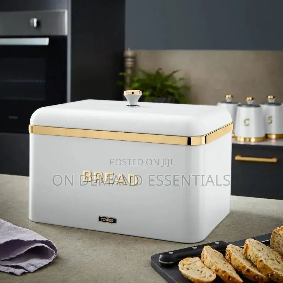 Large 15Litre Storage Bread Bin Capacity With 3 Canisters