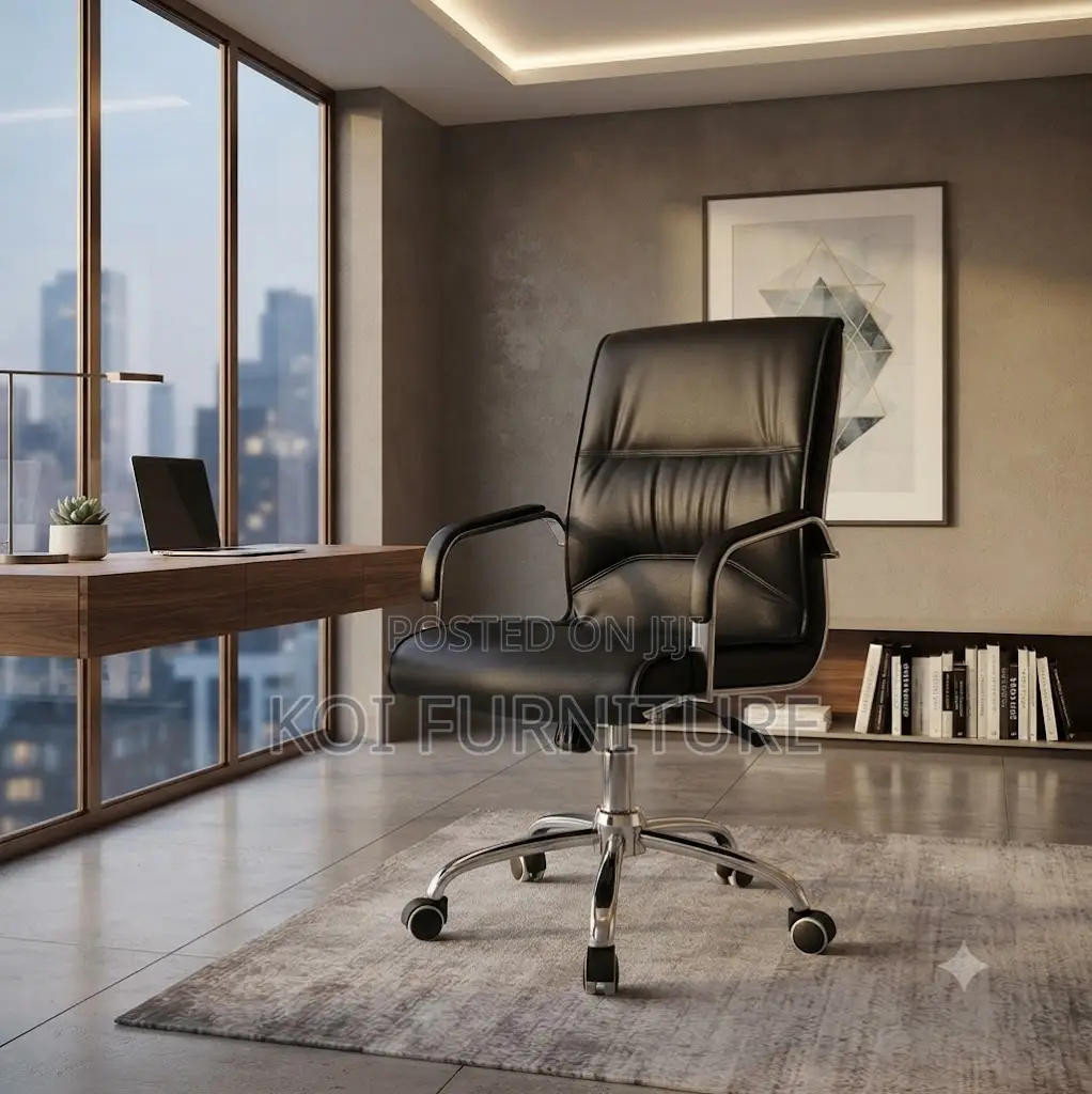 Office Chairs; Height Adjustable Office Leather Chairs