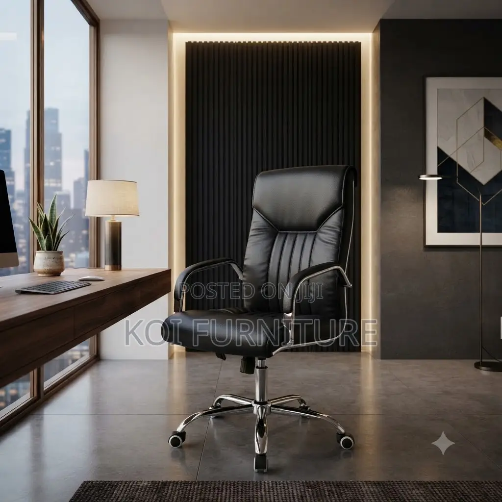 Office Chairs; Height Adjustable Office Leather Chairs