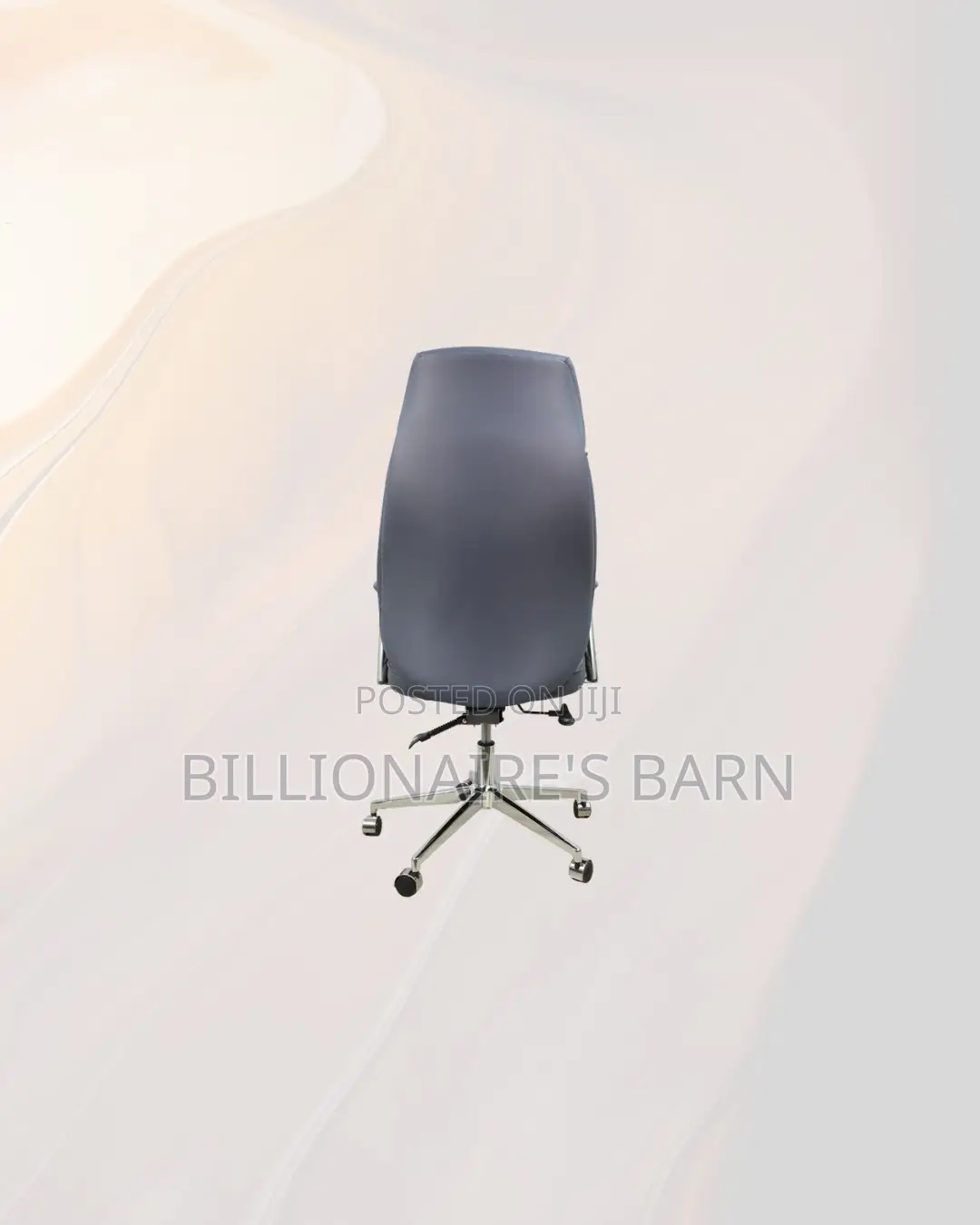 Practical Grey Executive Leather Chair High Back for All Day Support