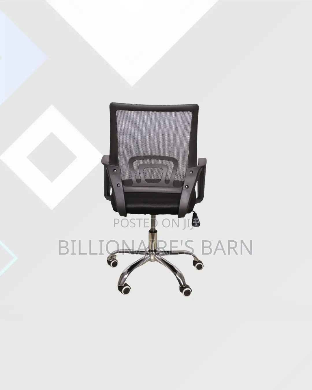 Practical Secretarial Mesh Office Chair Design Smooth Swivel Movement
