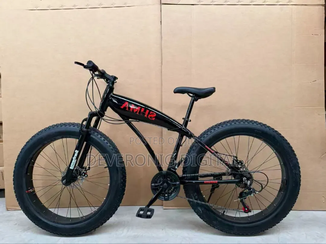 Fat Tyre Bike 26" Disc Brakes 21 Speed Gear Front Shock Suspension