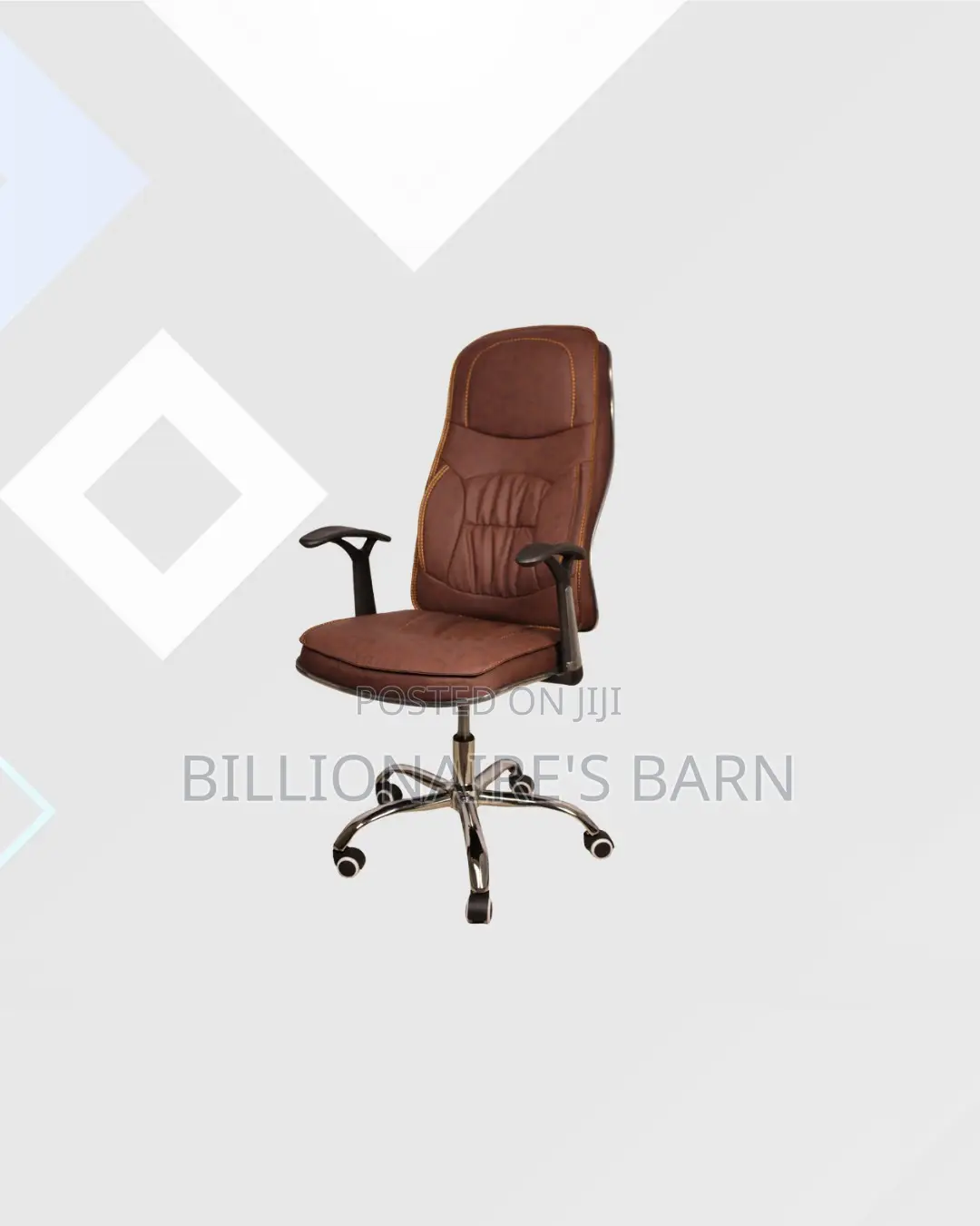 Practical Executive Leather Chair High Back for Smooth Swivel Movement