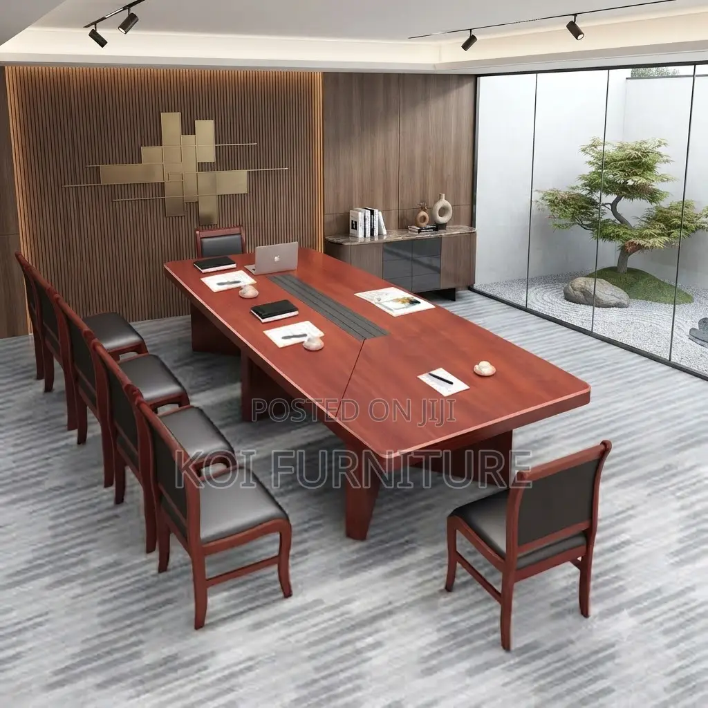 Boardroom Table; 3000MM Executive Mahogany Boardroom Staff Table