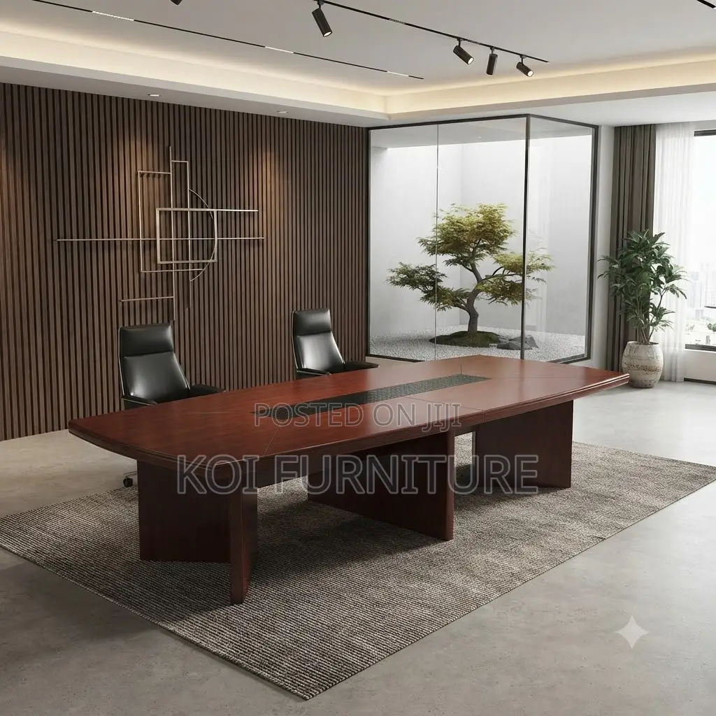 Boardroom Table; 3000MM Executive Mahogany Boardroom Staff Table