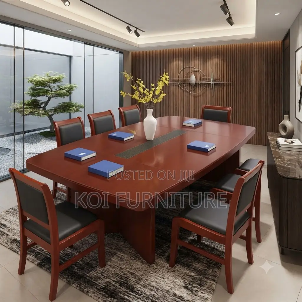 Boardroom Table; 3000MM Executive Mahogany Boardroom Staff Table