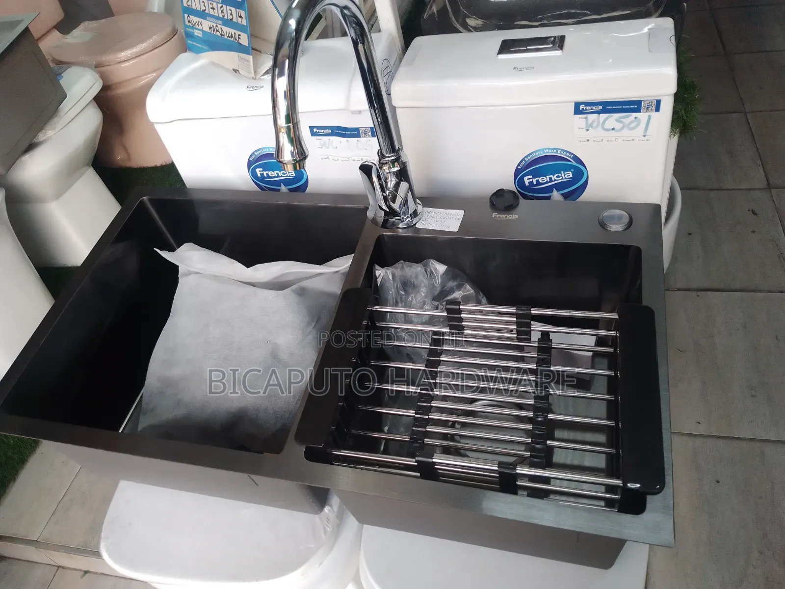 Heavyduty Kitchen Sink Black With It's Accessories