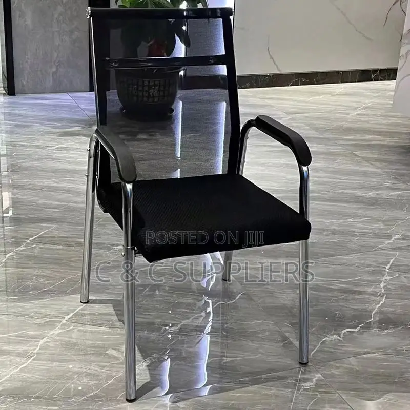 Modern Reception Mesh Chair With Armrest