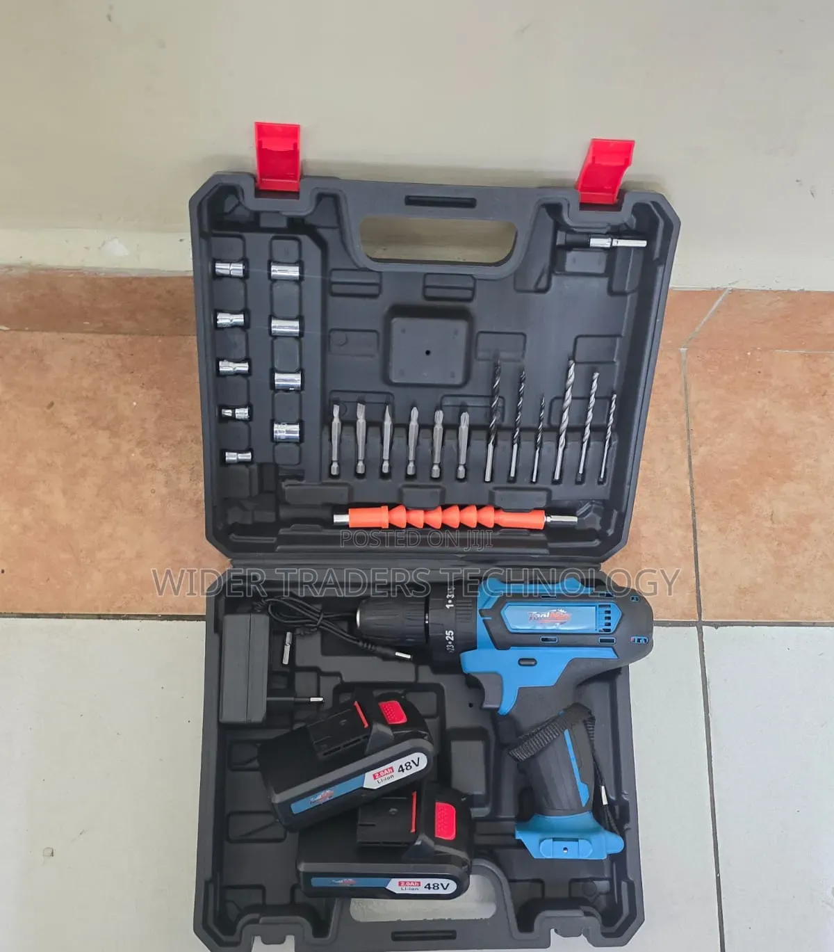 Toolmax Cordless Drill (Blue )
48v 
2 Batteries
