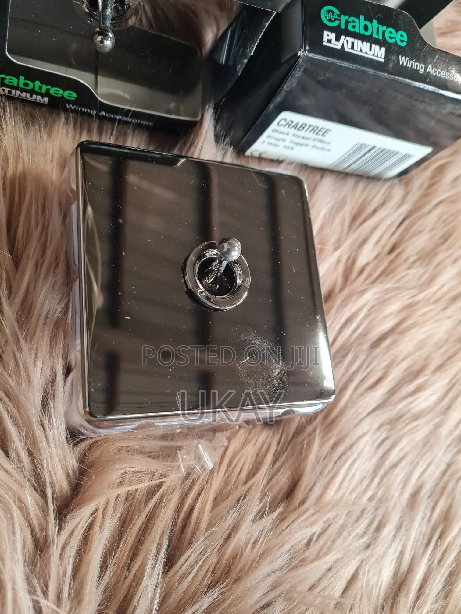 Crabtree Platinum 1-Gang Toggle Light Switch.