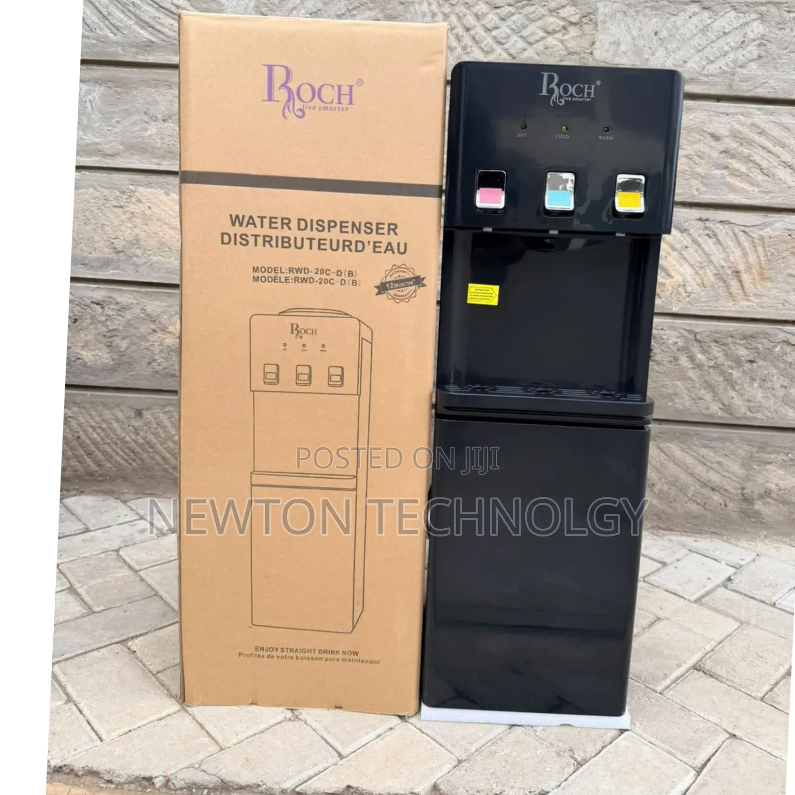 Executive 3 Taps Standing Roch Dispenser -Black