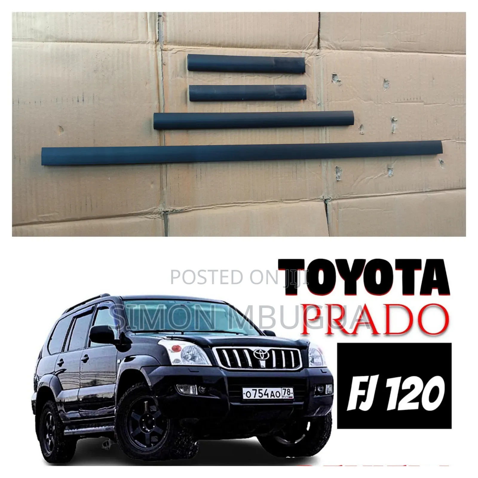 Toyota Prado FJ120 Roof Mouldings