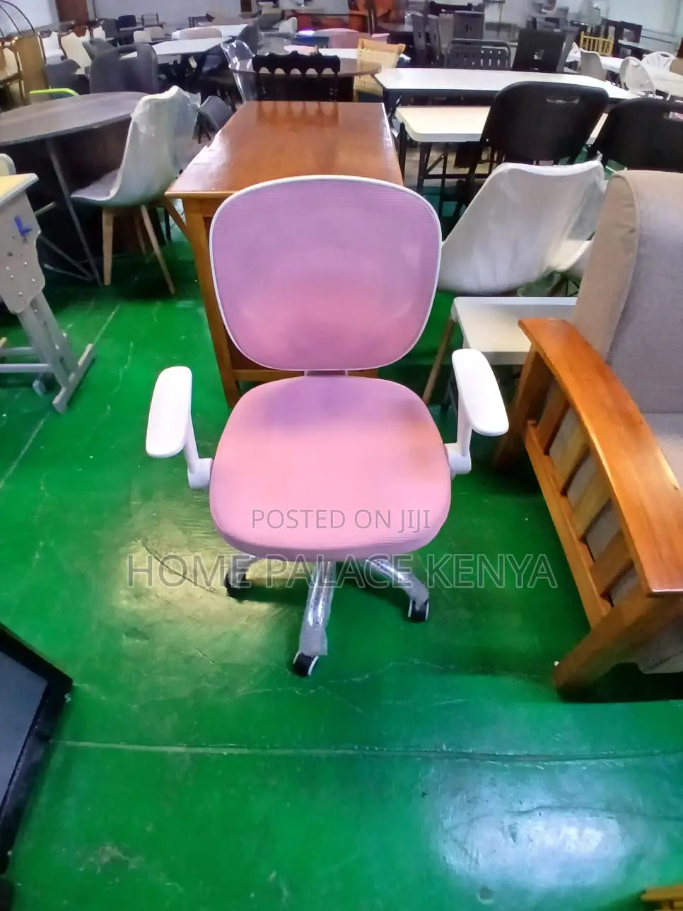 Study Chair: Pink Mesh Study Office Chair for Kids