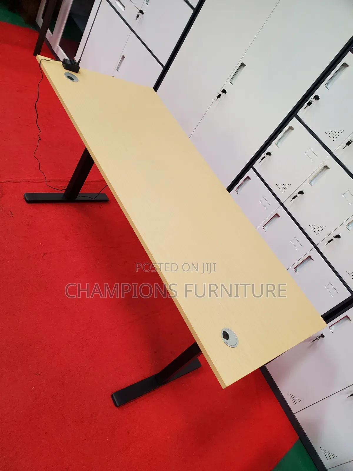 1.6M Light Brown Electric Standing Desk