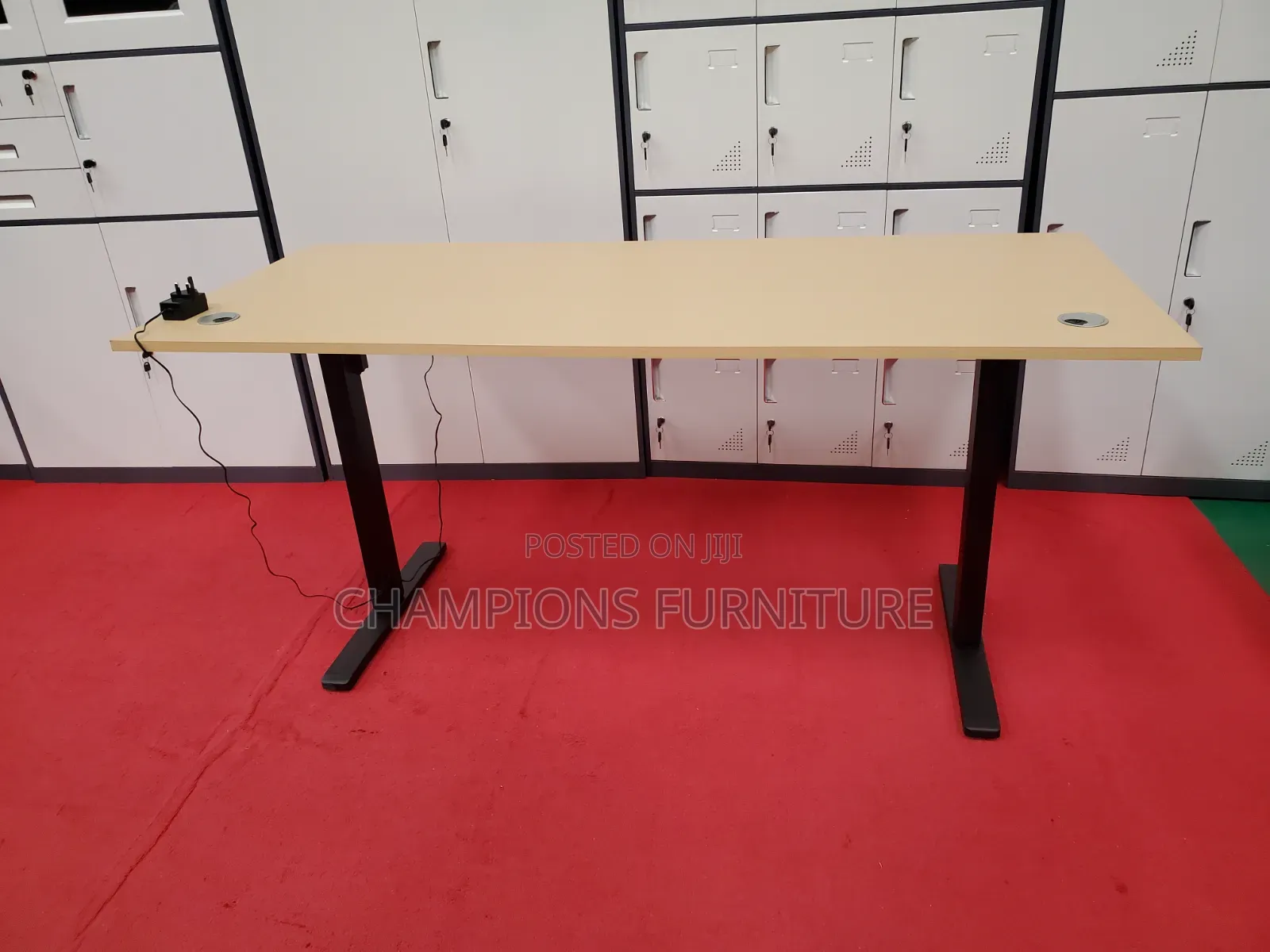 1.6M Light Brown Electric Standing Desk