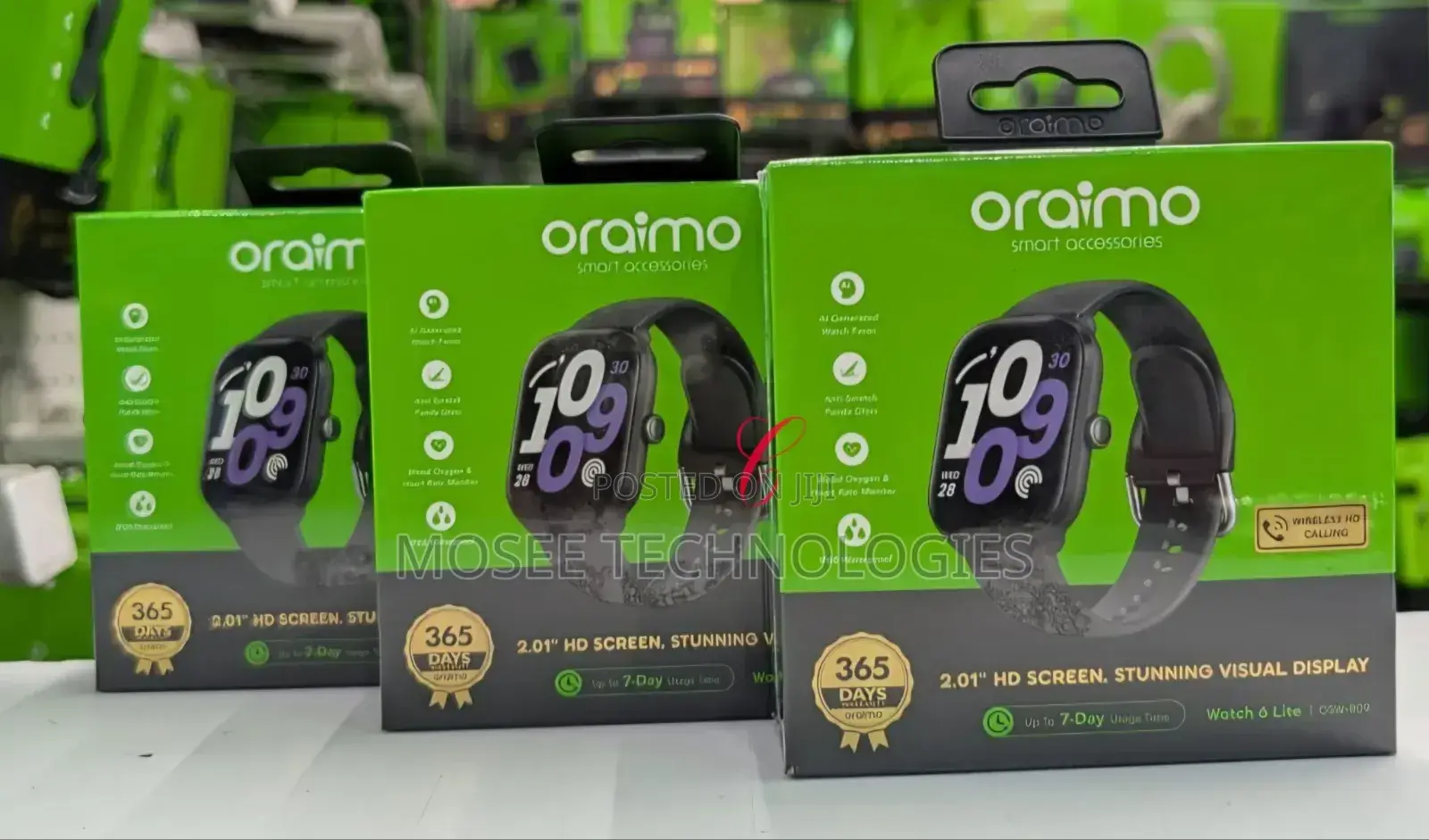 Oraimo 2.01" HD Smart Watch – Bluetooth Calling & Health Monitor