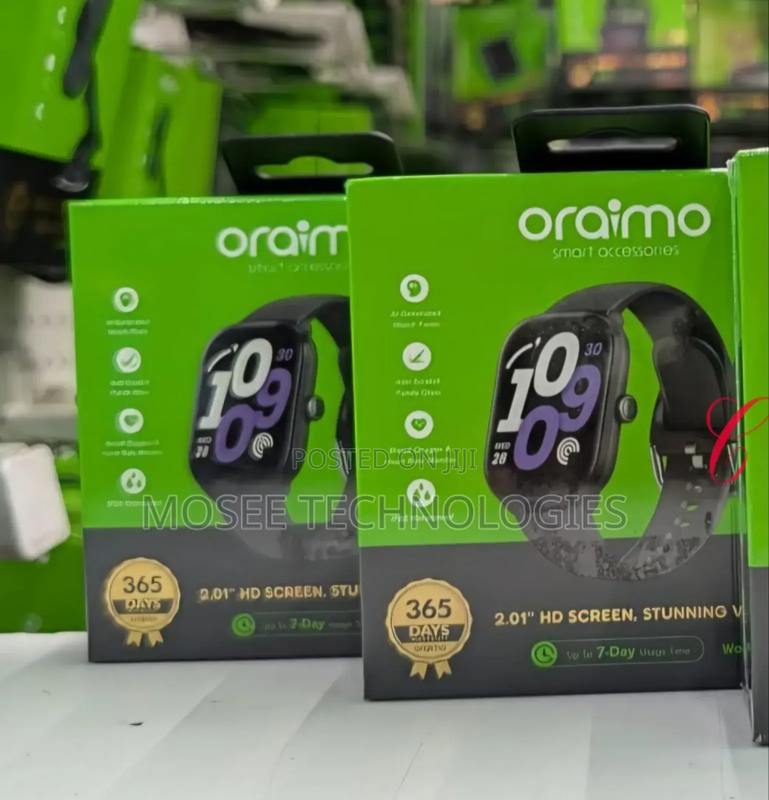 Oraimo 2.01" HD Smart Watch – Bluetooth Calling & Health Monitor