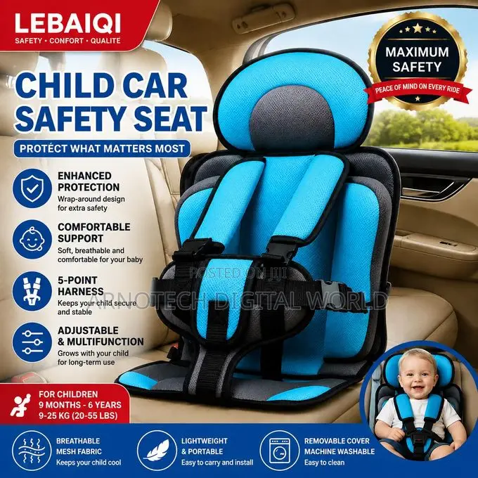Adjustable Child Safety Car Seat Cushion