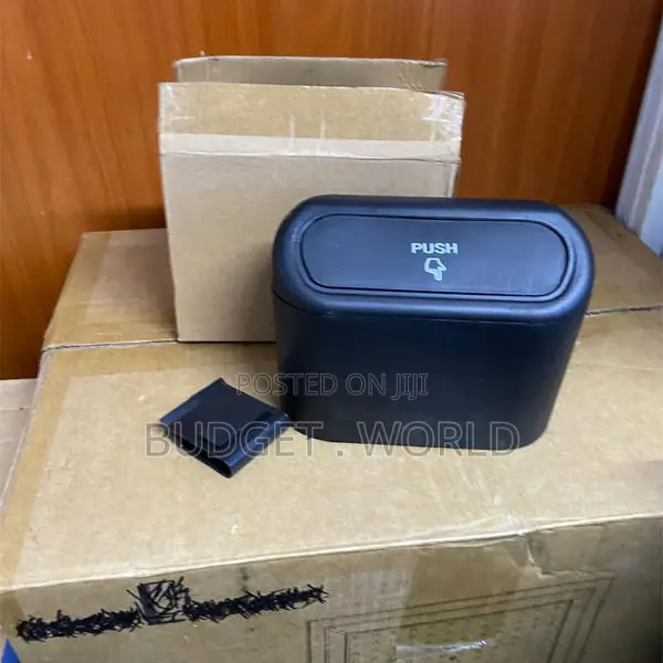 Compact Car Trash Bin With Lid – Leakproof Mini Waste Container