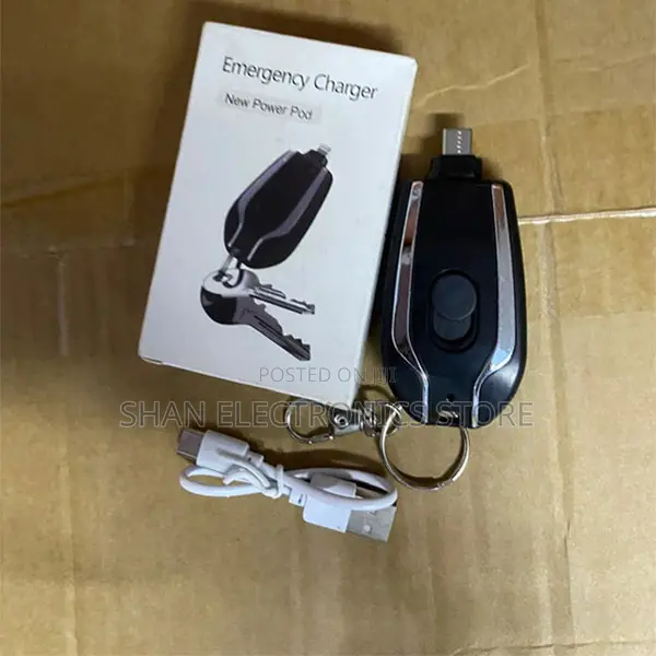 Type-C Mini Keychain Emergency Power Bank Portable1500mAh Pocket-Sized