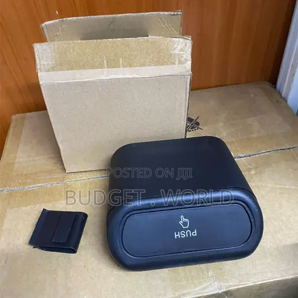 Car Interior Mini Trash Bin With Waterproof Body Push Cover