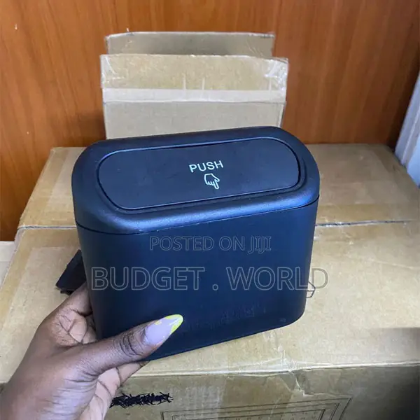 Push-Top Car Waste Bin – Mini Waterproof Dustbin for Vehicles