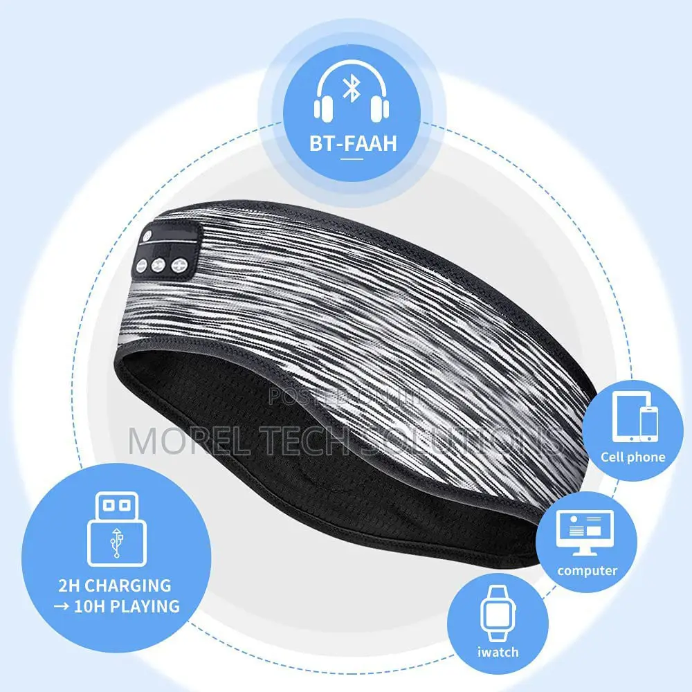 Bluetooth Sports Headband Sleep Headphones, Wireless Music Headband