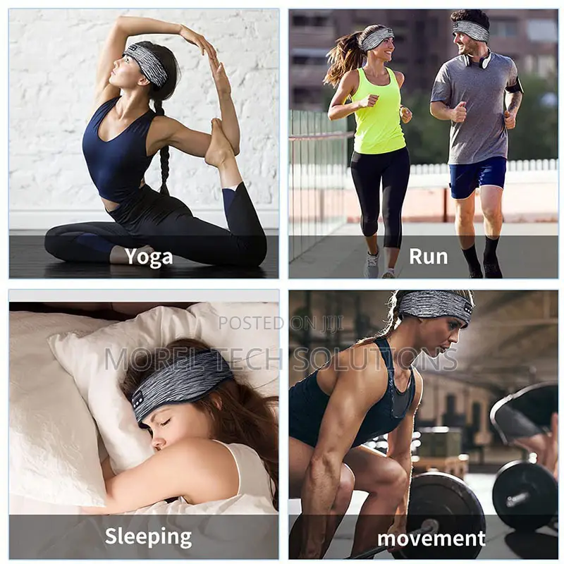 Bluetooth Sports Headband Sleep Headphones, Wireless Music Headband