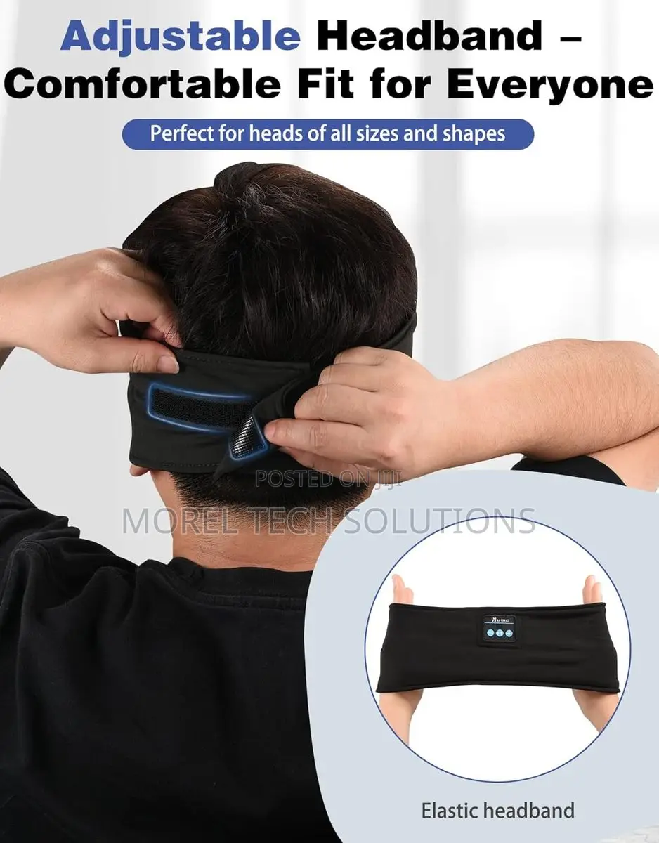 Bluetooth Sports Headband Sleep Headphones, Wireless Music Headband