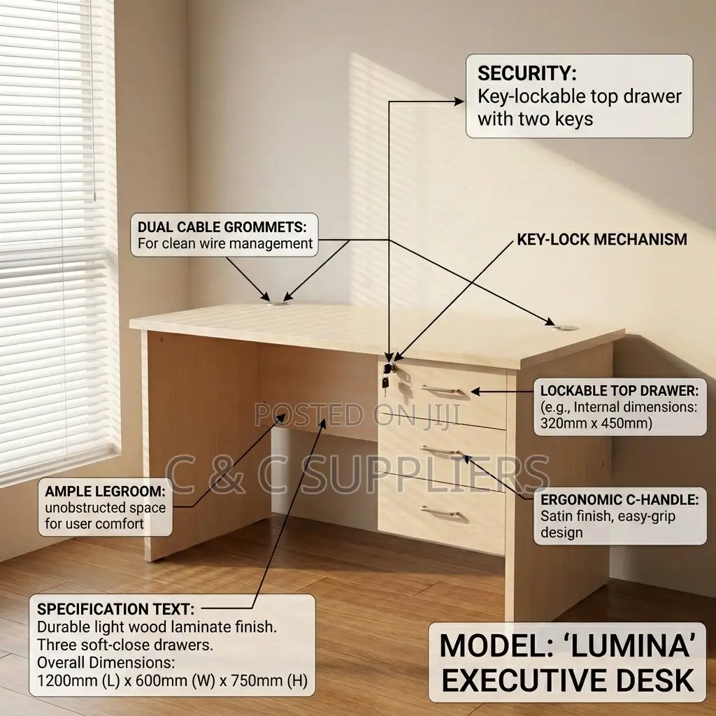 Clerical C C Home Study Desk-120cm