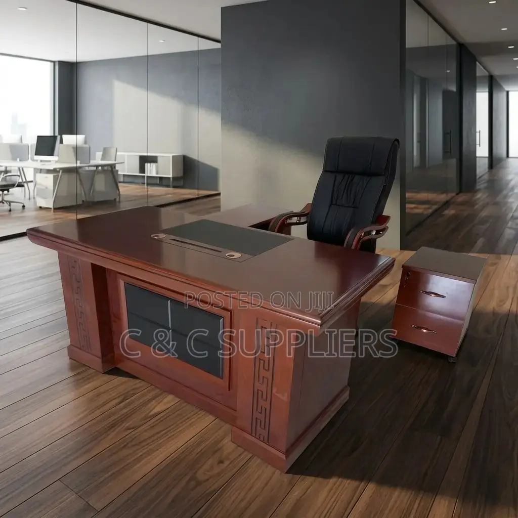 Mahogany Advanced L-Shape Table-1.6m