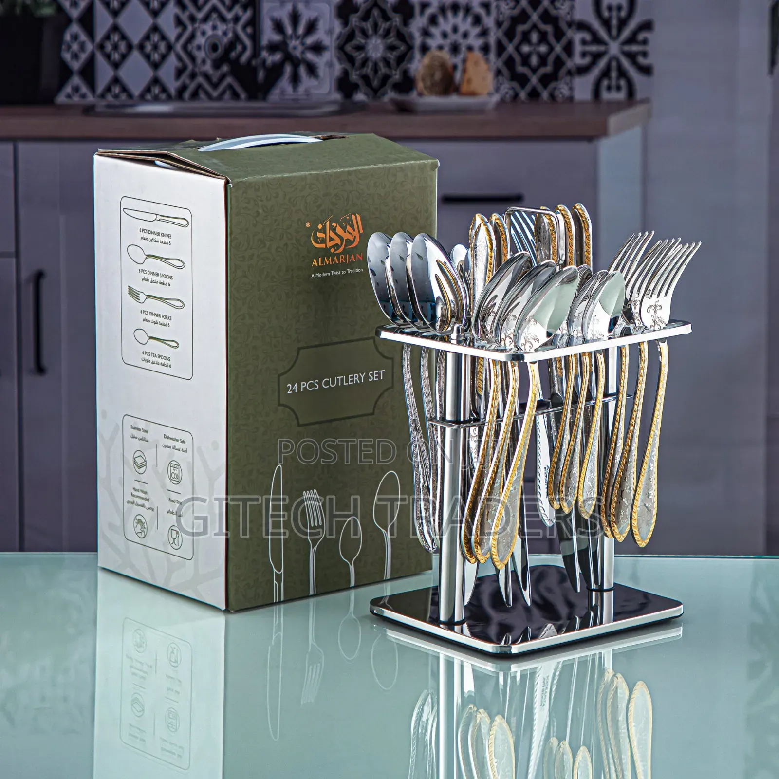 24 PCs Stainless Cutlery Set