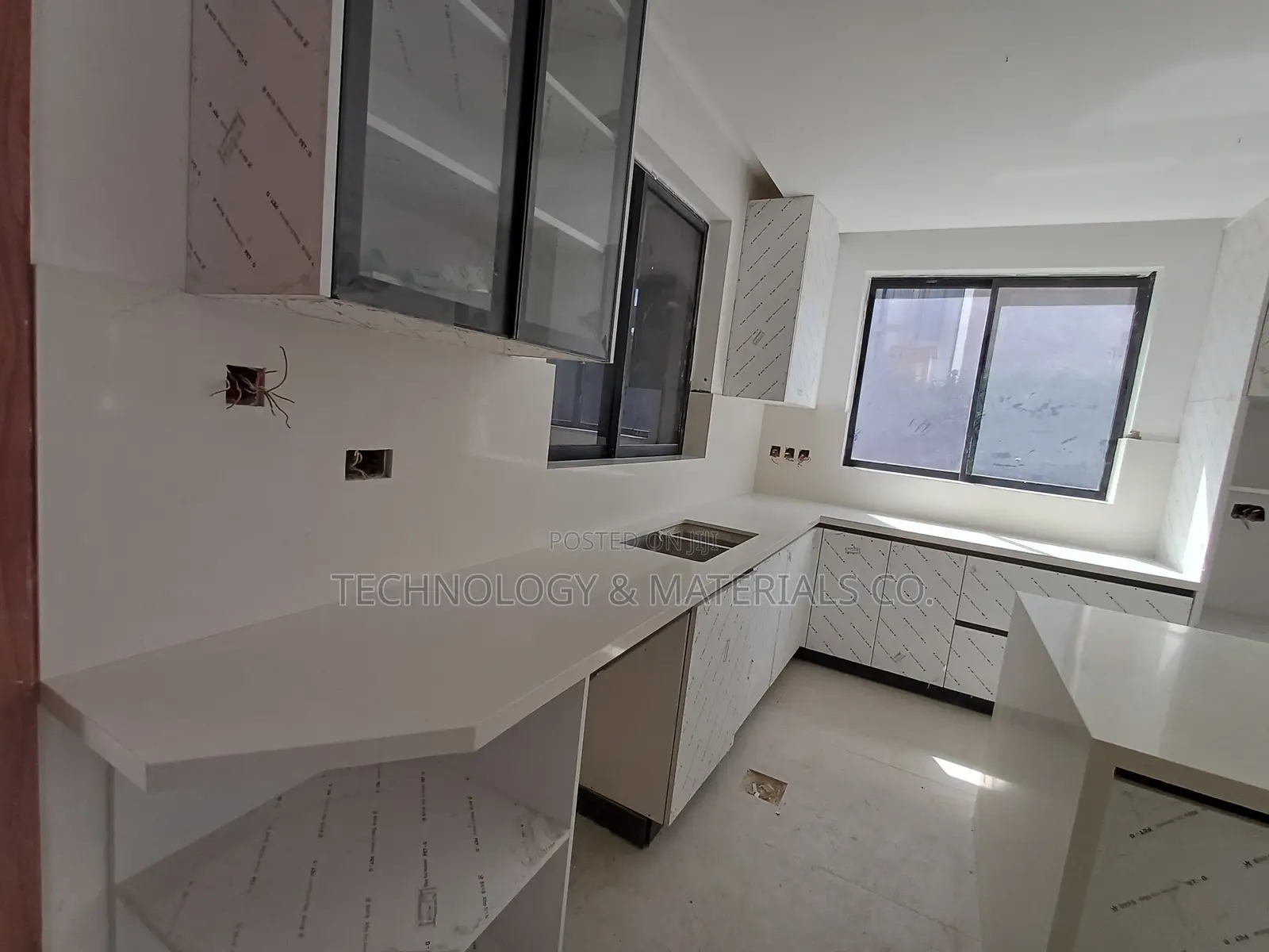 Open Plan Kitchen-White Sintered Stone Top
