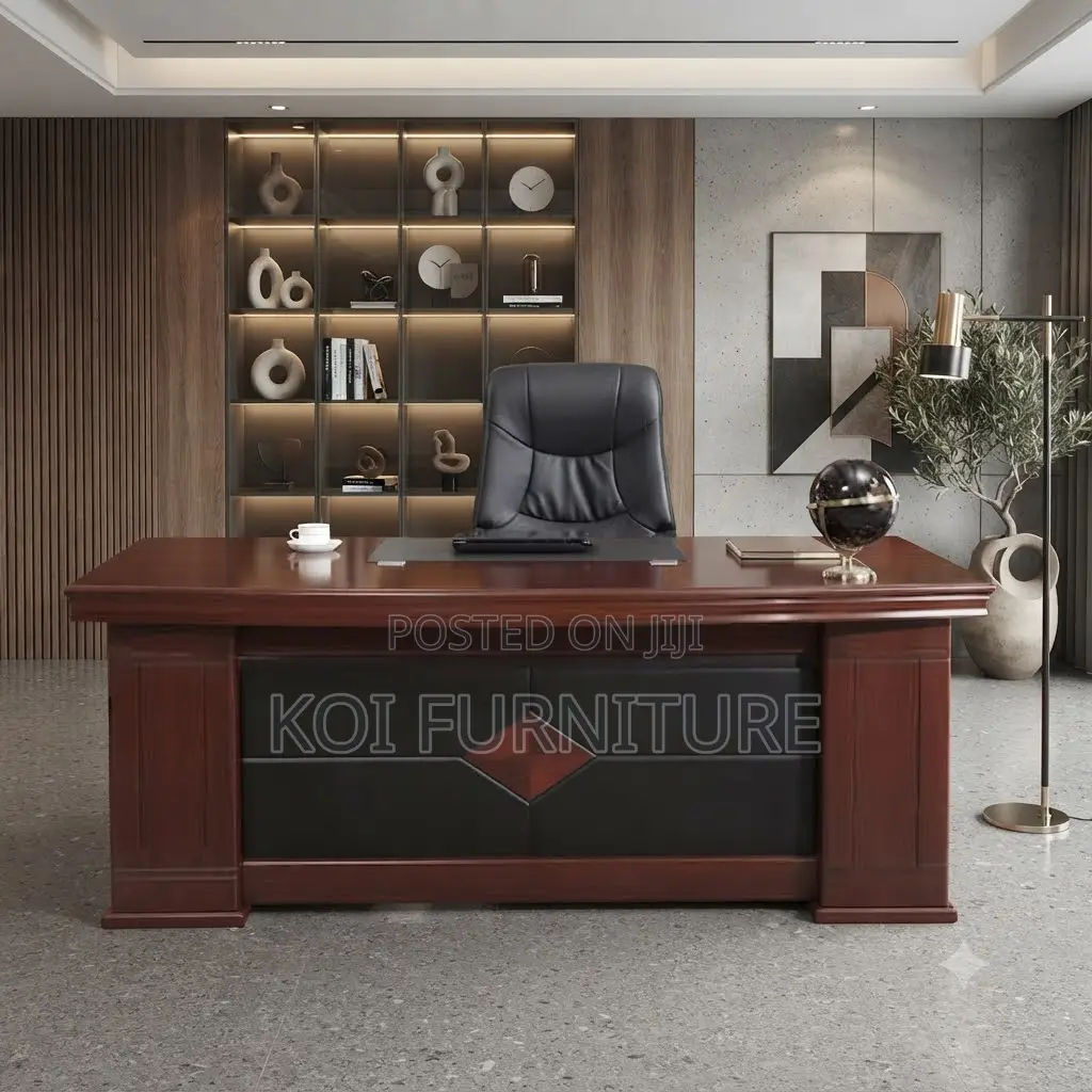 Office Desk; 1.8 Meters Executive Mahogany Made Office Desk