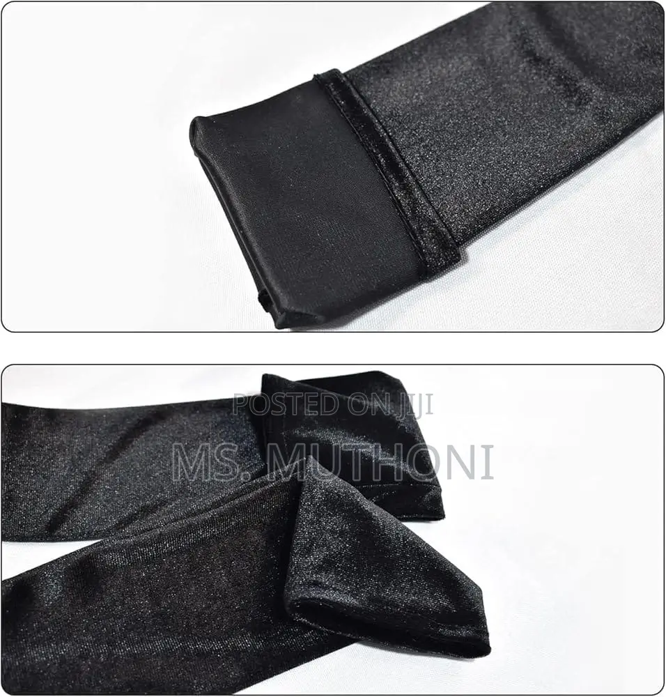 Silky-Smooth Sheen Premium Black Satin Opera Gloves (53 Cm )