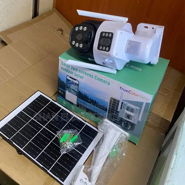 Real-Time Remote Monitoring V380 Pro Smart4G Solar Outdoor Cam 3Screen