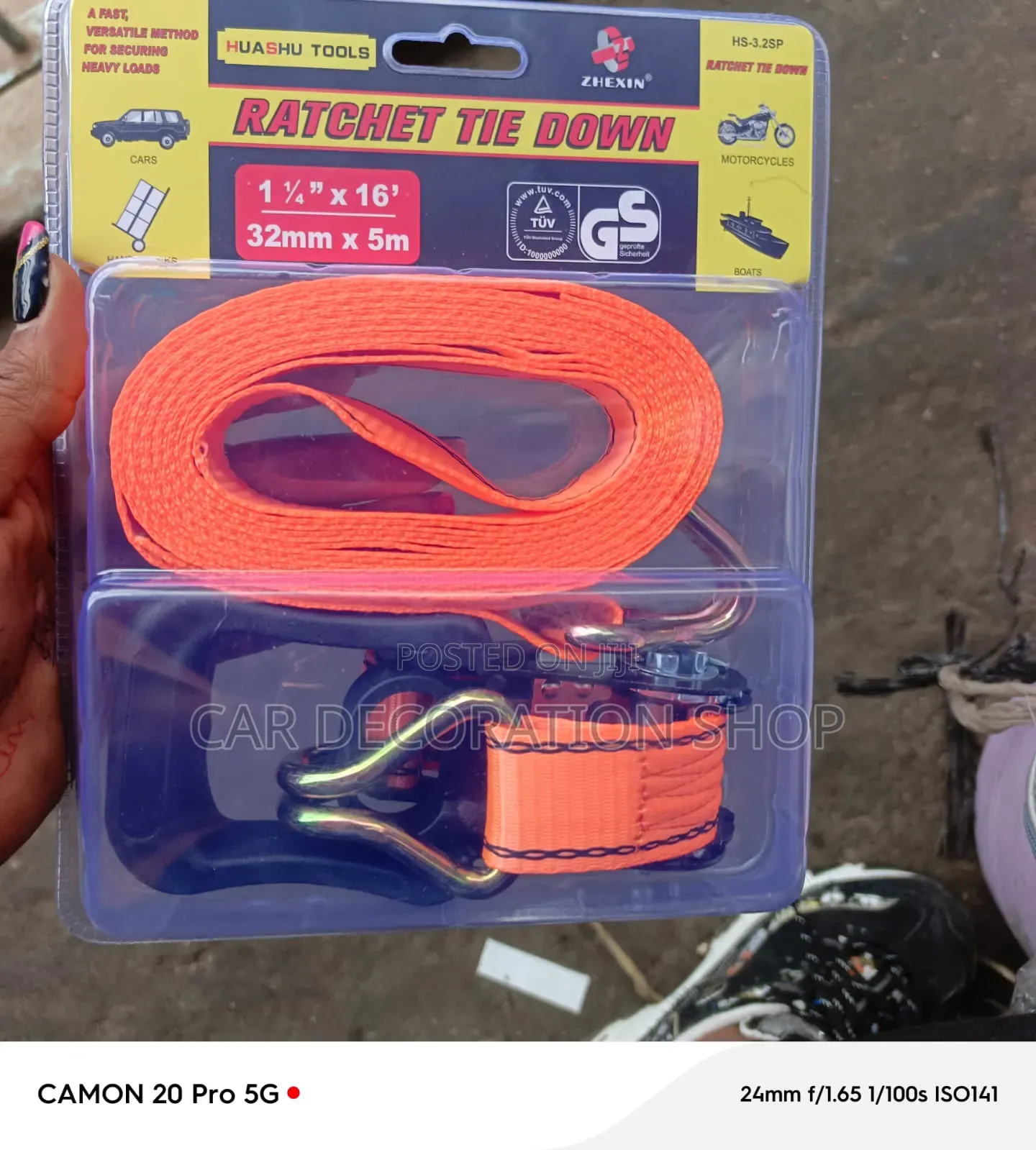 Transport Safety Secure Cargo Ratchet Strap 5mtr