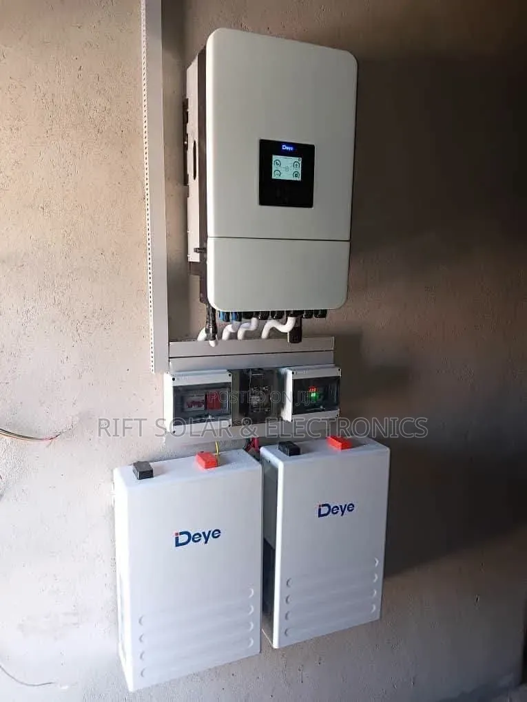 Deye 8kw - (2)5.12kwh Lithium - (12)590W Solar Panels Installation