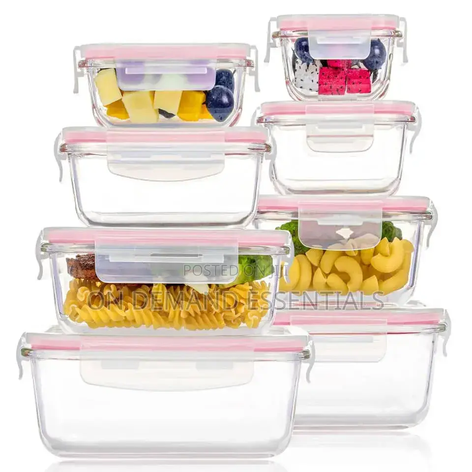 Vtopmart 8 Pack Glass Food Storage Containers