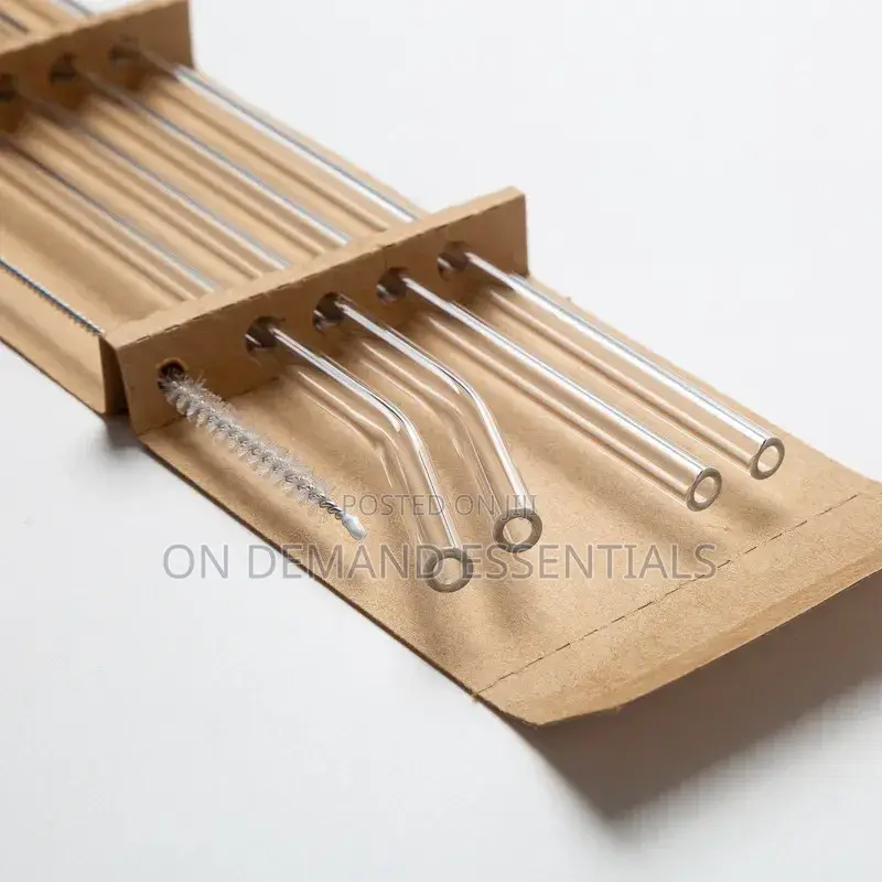 4 PCS Reusable Glass Straws